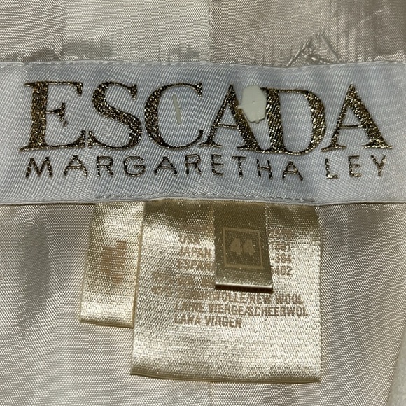 VTG-ESCADA Margaretha ley-12(44)-cream-angora wool blend, lined, blazer/jacket. - Picture 6 of 16